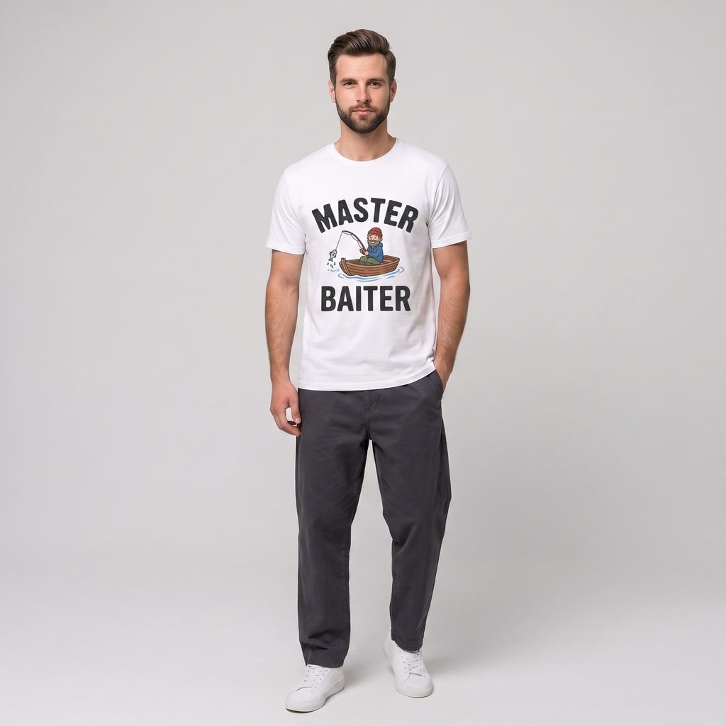 Fishing T-Shirt — "Master Baiter" Funny Fisherman Tee
